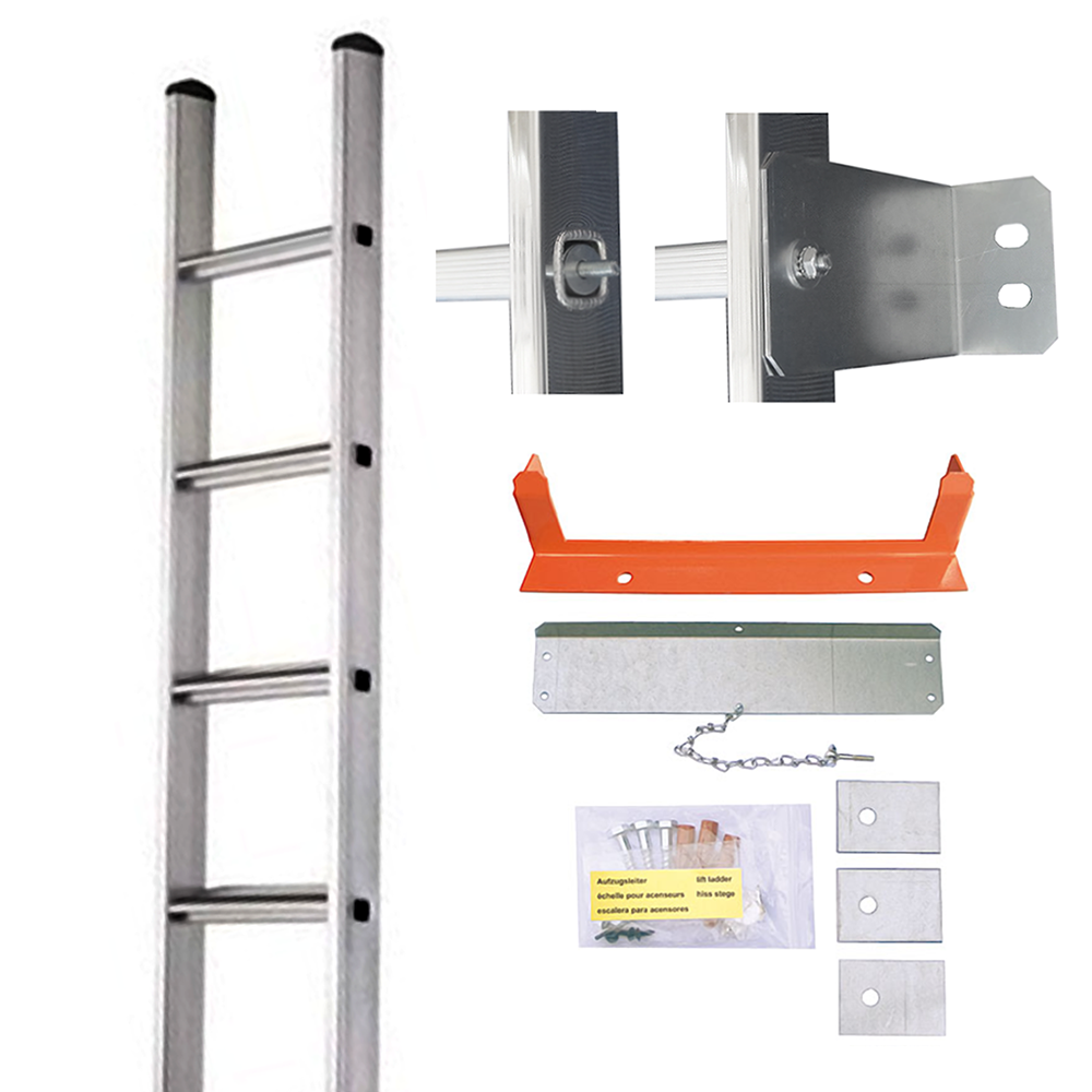 Combined Fixed And Removable Pit Ladder Kit Elevator Equipment